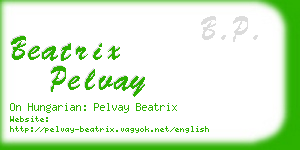 beatrix pelvay business card